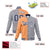 Custom Orange Gray White Bomber Full-Snap Varsity Letterman Split Fashion Jacket