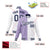 Custom Light-Purple White Bomber Full-Snap Varsity Letterman Split Fashion Jacket