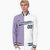 Custom Light-Purple White Bomber Full-Snap Varsity Letterman Split Fashion Jacket