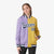 Custom Light-Purple Yellow Bomber Full-Snap Varsity Letterman Split Fashion Jacket