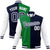 Custom Kelly Green Navy-White Bomber Full-Snap Varsity Letterman Split Fashion Jacket