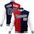 Custom Red Navy-White Bomber Full-Snap Varsity Letterman Split Fashion Jacket