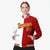 Custom White Gold Royal-Red Bomber Full-Snap Varsity Letterman Split Fashion Jacket