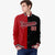 Custom Royal-Red White Black Bomber Full-Snap Varsity Letterman Split Fashion Jacket