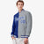 Custom Thunder-Blue White Gray Bomber Full-Snap Varsity Letterman Split Fashion Jacket