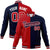 Custom Royal-Red White Navy Bomber Full-Snap Varsity Letterman Split Fashion Jacket