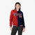 Custom Royal-Red White Navy Bomber Full-Snap Varsity Letterman Split Fashion Jacket