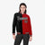 Custom Black White Royal-Red Bomber Full-Snap Varsity Letterman Split Fashion Jacket