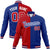 Custom Royal-Red White Thunder-Blue Bomber Full-Snap Varsity Letterman Split Fashion Jacket