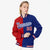 Custom Royal-Red White Thunder-Blue Bomber Full-Snap Varsity Letterman Split Fashion Jacket