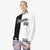 Custom Black Gray White Bomber Full-Snap Varsity Letterman Split Fashion Jacket