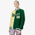 Custom Cream White Kelly-Green Bomber Full-Snap Varsity Letterman Split Fashion Jacket