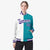 Custom White Aqua Purple Bomber Full-Snap Varsity Letterman Split Fashion Jacket