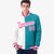 Custom White Aqua Pink Bomber Full-Snap Varsity Letterman Split Fashion Jacket