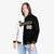 Custom White Black Old-Gold Bomber Full-Snap Varsity Letterman Split Fashion Jacket