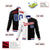 Custom White Black Red Bomber Full-Snap Varsity Letterman Split Fashion Jacket