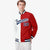 Custom White Red Purple Bomber Full-Snap Varsity Letterman Split Fashion Jacket