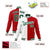 Custom White Red Kelly-Green Bomber Full-Snap Varsity Letterman Split Fashion Jacket