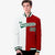 Custom White Red Kelly-Green Bomber Full-Snap Varsity Letterman Split Fashion Jacket