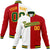 Custom White Red Kelly-Green Gold Bomber Full-Snap Varsity Letterman Split Fashion Jacket