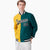 Custom Yellow Aqua Black Bomber Full-Snap Varsity Letterman Split Fashion Jacket