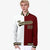 Custom White Burgundy Black-Gold Bomber Full-Snap Varsity Letterman Split Fashion Jacket