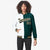 Custom White Midnight-Green Black Bomber Full-Snap Varsity Letterman Split Fashion Jacket