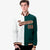 Custom White Midnight-Green Burgundy Bomber Full-Snap Varsity Letterman Split Fashion Jacket