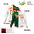 Custom Kelly Green White Orange Bomber Full-Snap Varsity Letterman Split Fashion Jacket