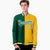 Custom Kelly Green Gold-White Bomber Full-Snap Varsity Letterman Split Fashion Jacket