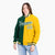 Custom Kelly Green Gold-White Bomber Full-Snap Varsity Letterman Split Fashion Jacket