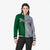 Custom Kelly Green Gray-Black Bomber Full-Snap Varsity Letterman Split Fashion Jacket