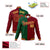 Custom Kelly Green Burgundy-Gold Bomber Full-Snap Varsity Letterman Split Fashion Jacket