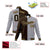 Custom Brown Gray Old-Gold Bomber Full-Snap Varsity Letterman Split Fashion Jacket