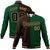 Custom Olive Kelly-Green Old-Gold Bomber Full-Snap Varsity Letterman Split Fashion Jacket