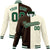 Custom Olive Cream Kelly-Green Bomber Full-Snap Varsity Letterman Split Fashion Jacket