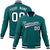 Custom Aqua- White-Navy Bomber Full-Snap Varsity Letterman Jacket