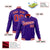 Custom Purple- Red-White Bomber Full-Snap Varsity Letterman Jacket