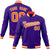 Custom Purple- Orange-White Bomber Full-Snap Varsity Letterman Jacket