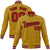 Custom Gold- Red-White Bomber Full-Snap Varsity Letterman Jacket