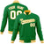 Custom Kelly Green- White-Gold Bomber Full-Snap Varsity Letterman Jacket