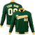 Custom Midnight Green- White-Gold Bomber Full-Snap Varsity Letterman Jacket