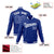 Custom Royal Blue-White Bomber Full-Snap Varsity Letterman Jacket