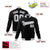 Custom Black- Gray-White Bomber Full-Snap Varsity Letterman Jacket