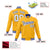 Custom Yellow- White-Purple Bomber Full-Snap Varsity Letterman Jacket