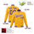 Custom Yellow- Purple-White Bomber Full-Snap Varsity Letterman Jacket