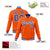 Custom Orange- Purple-White Bomber Full-Snap Varsity Letterman Jacket