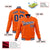 Custom Orange- Purple-White Bomber Full-Snap Varsity Letterman Jacket