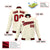 Custom Cream-Red-Black Bomber Full-Snap Varsity Letterman Jacket