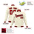 Custom Cream- Red-Black Bomber Full-Snap Varsity Letterman Jacket